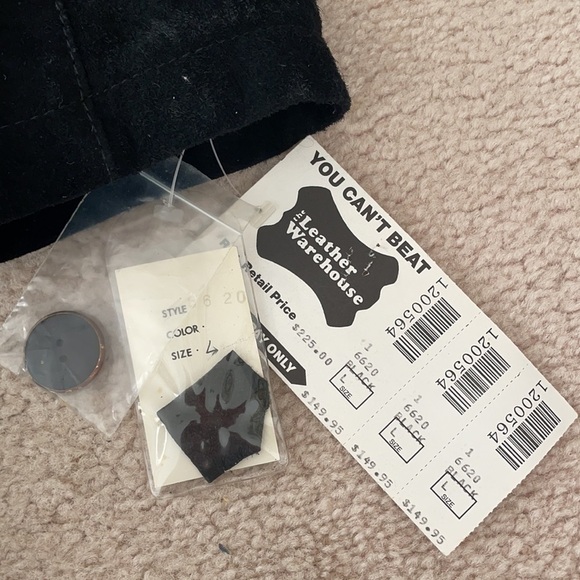 The Leather Warehouse suede and leather 1990s Y2K new with tags dead stock coat - Picture 5 of 12